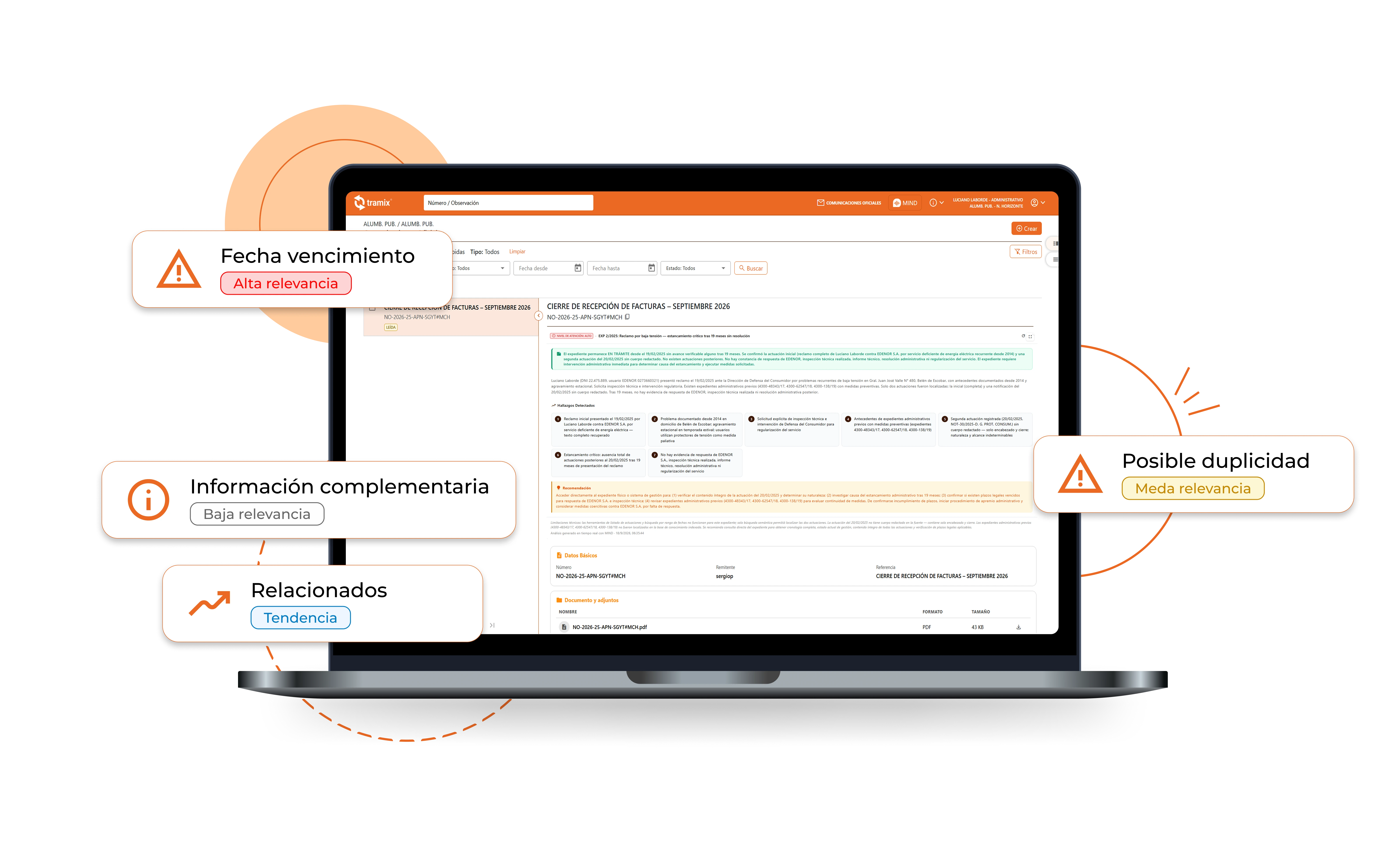 Hallazgos detectados por TRAMIX MIND